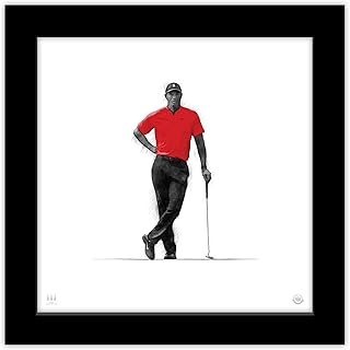 Gallery Pops Tiger Woods - Focus Wall Art, Black Framed Version, 12" x 12"