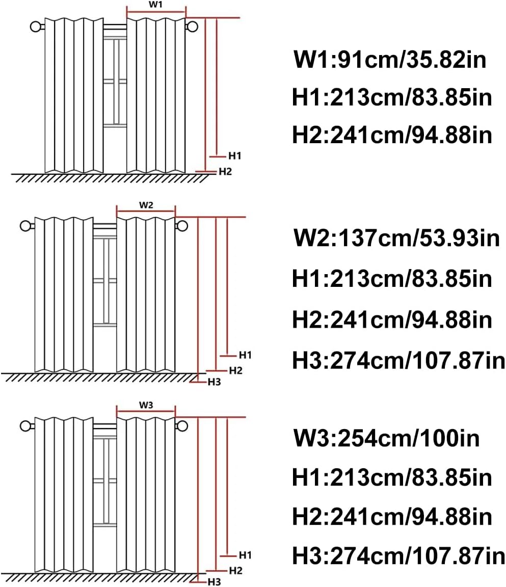 Outdoor Waterproof Top Curtains, 100"×107.87" Privacy Curtains for Patio Gazebo Porch Pergola Patio Decoration, Grey