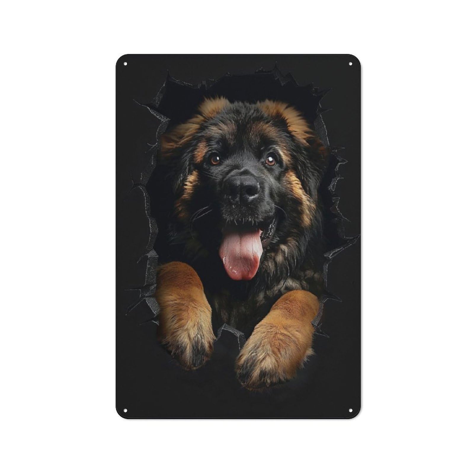 Junmoney Leonberger Dog Retro Metal Sign 30X20cm, Garage Style Shed Wall Plaque For Garage, Hobby Room, Office Or Man Cave