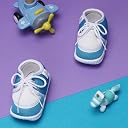 Neska Moda 6 To 12 Months Baby Boys & Baby Girls Cute Soft Cotton Pre-Walker Lace Booties (Blue)-BT2304 gallery image