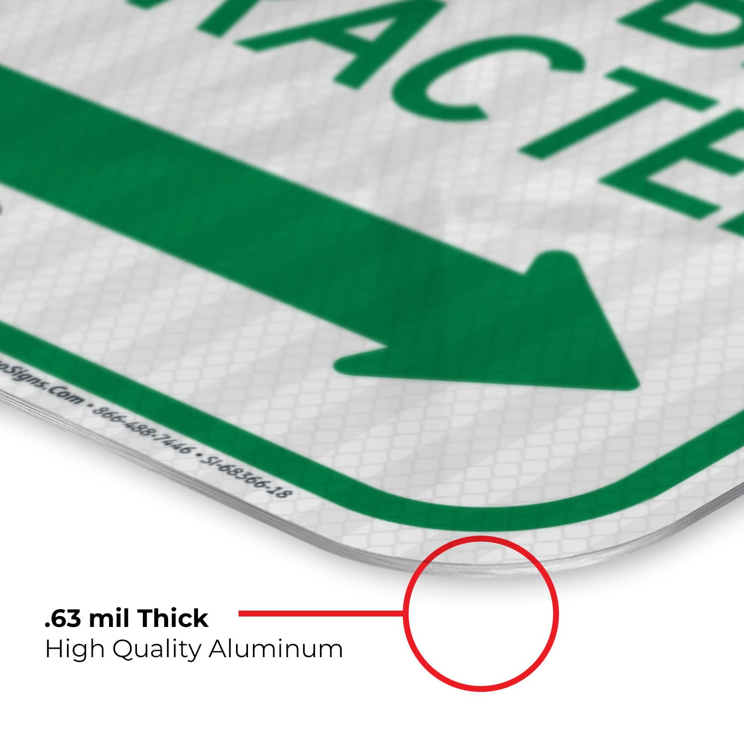Parking for Dentist Only All Others Will Be Extracted with Bidirectional Arrow Sign, 12x18 Inches, 3M EGP Reflective .063 Aluminum, Fade Resistant, Made in USA