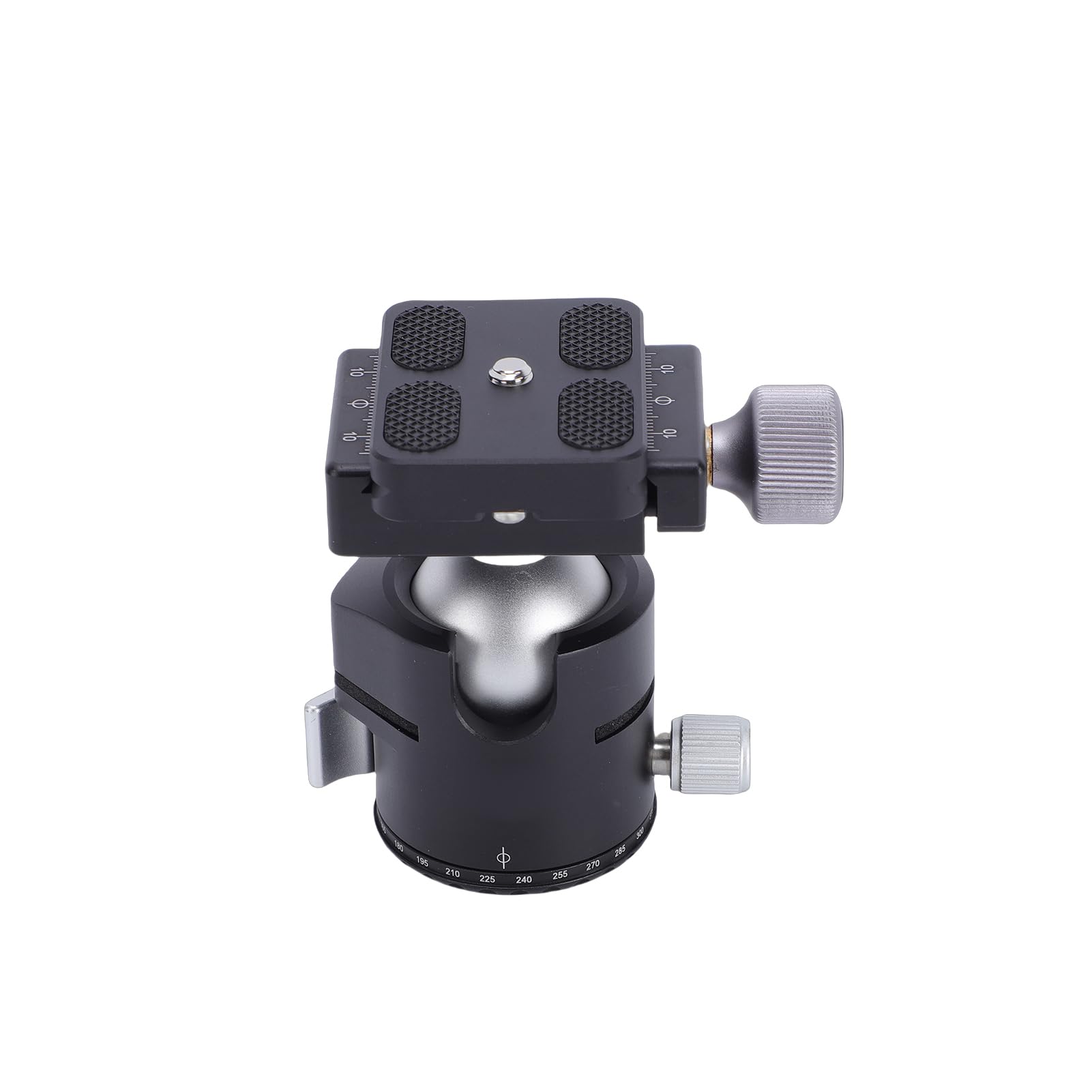 Generic Testa a Sfera in Metallo Capacità di Carico Elevata Piastra a Sgancio Rapido Testa per Treppiede per Fotocamera Facile Utilizzo con una Sola Mano per Fotografi Seri Lega di Alluminio