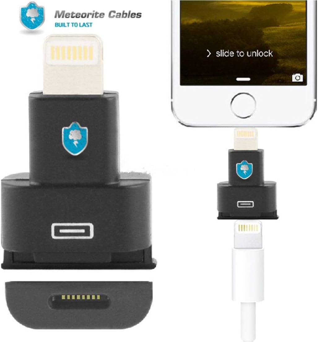 Black (30 Day Warranty) Dock Extender Adapter Male to Female for iPhone 5 5s 7 6plus Ipad 4 Ipad Mini Ipad