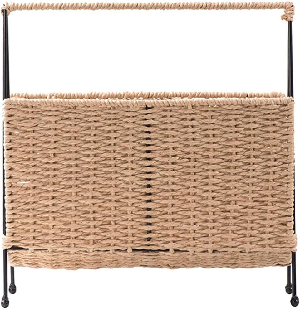 Ipetboom Multi-use Woven Storage Basket Rustic Style for Home Office Hotel Comfortable Texture Decorative Design
