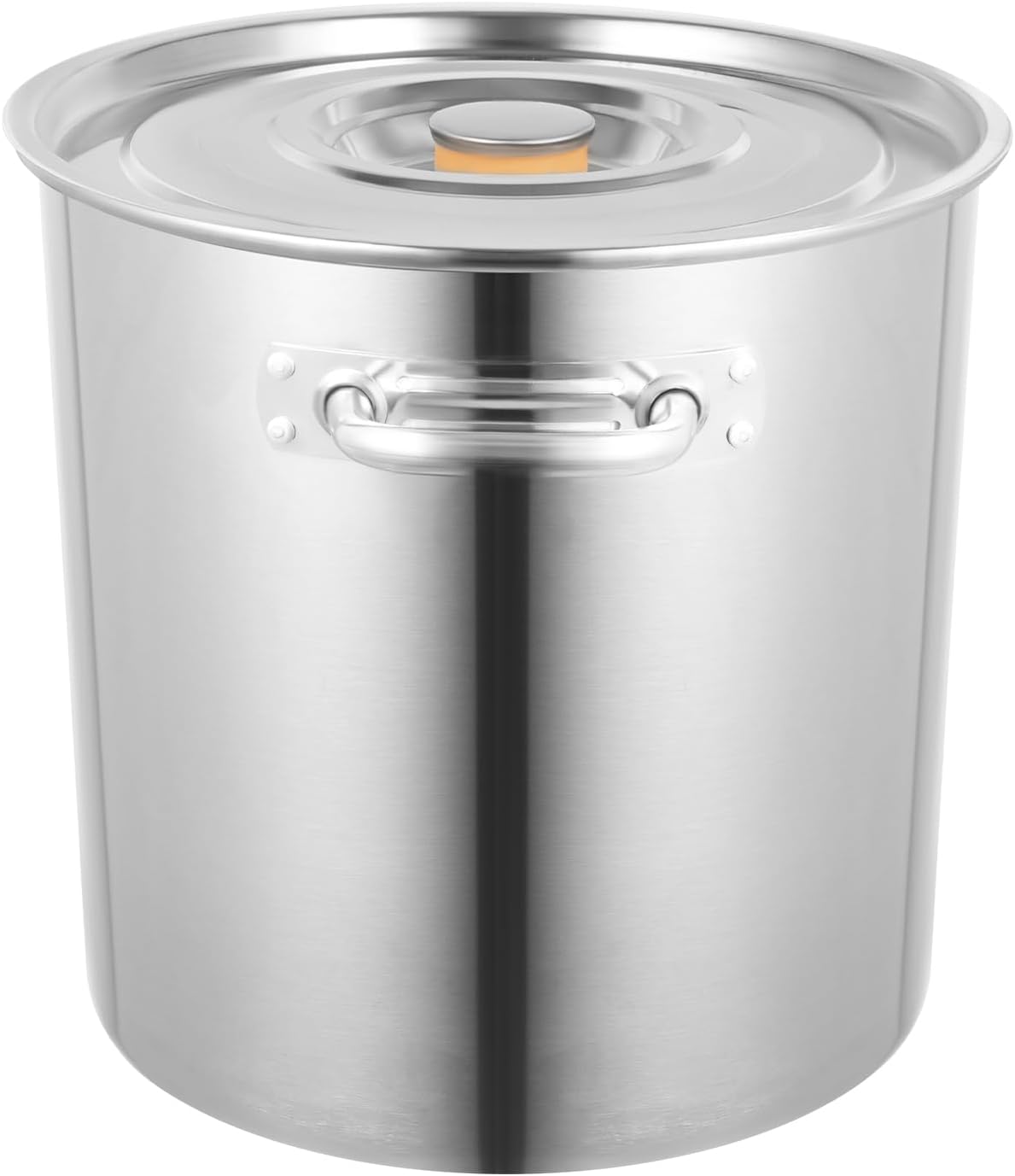 35L/30Qt Stainless Steel Stockpot, Cooking Pots Heavy Duty Commercial Grade Stock Pot Cookware Sauce Pot Portable Cookware Container with Lid and 2 Handle for Hotels Restaurants Kitchens