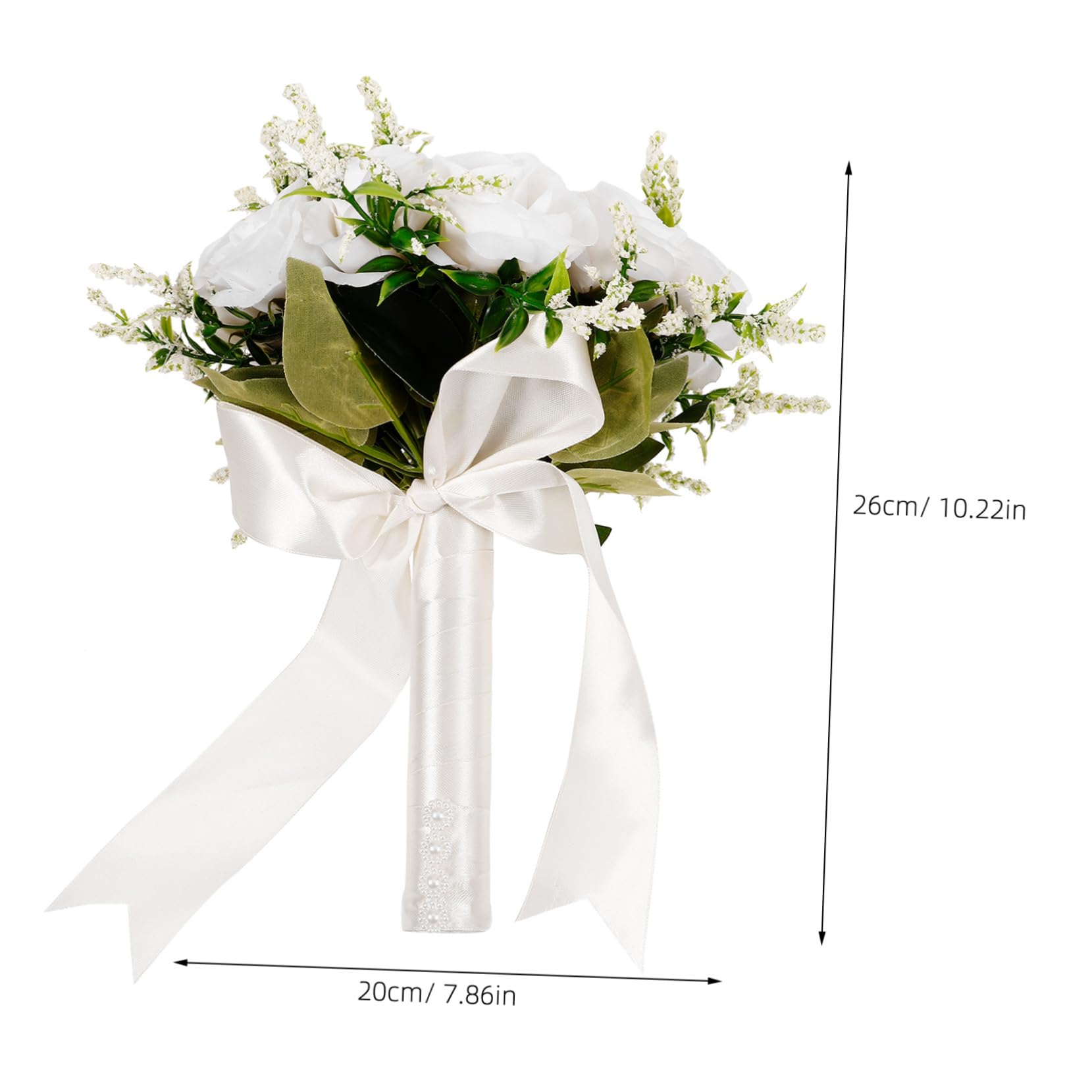 Abaodam Bouquet Di Nozze Artificiale Fiori Realistici Accessorio Per Matrimonio e Fotografia Decorazione Romantica Per Sposa Realizzato in Plastica e Seta Duraturo e Versatile