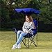 ALPHA CAMP Camp Chairs with Shade Canopy Chair Folding Camping Recliner Support 350 LBS - Navy Blue