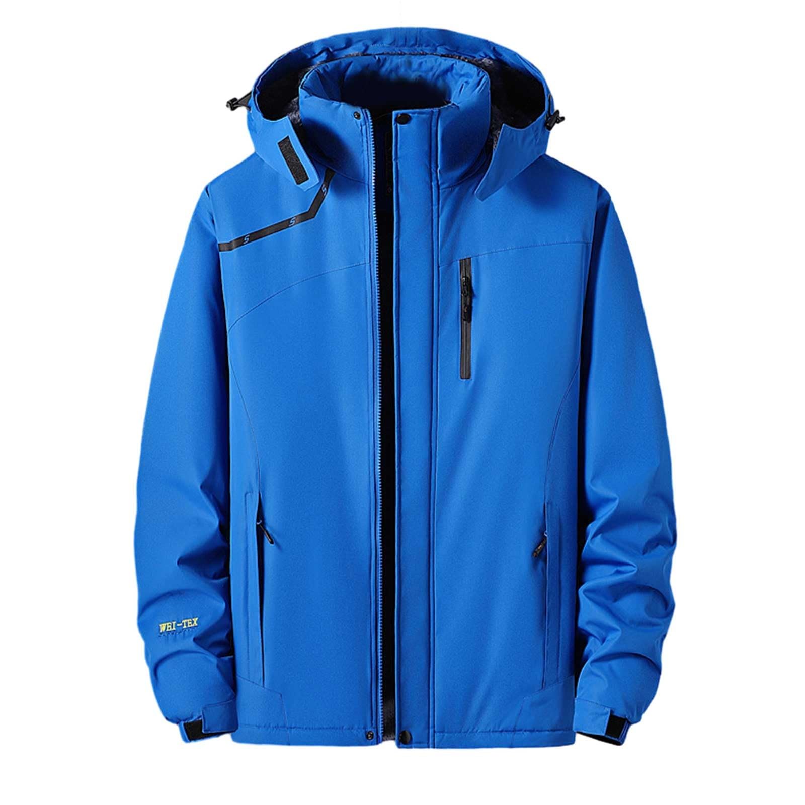 Chaqueta Impermeable Hombres Chubasquero Cortaviento Detalles Reflectantes - Chaqueta Trench Deporte Transpirable Waterproof Reutilizable Cortaviento Ligero con Cremallera - Impermeable con Capucha