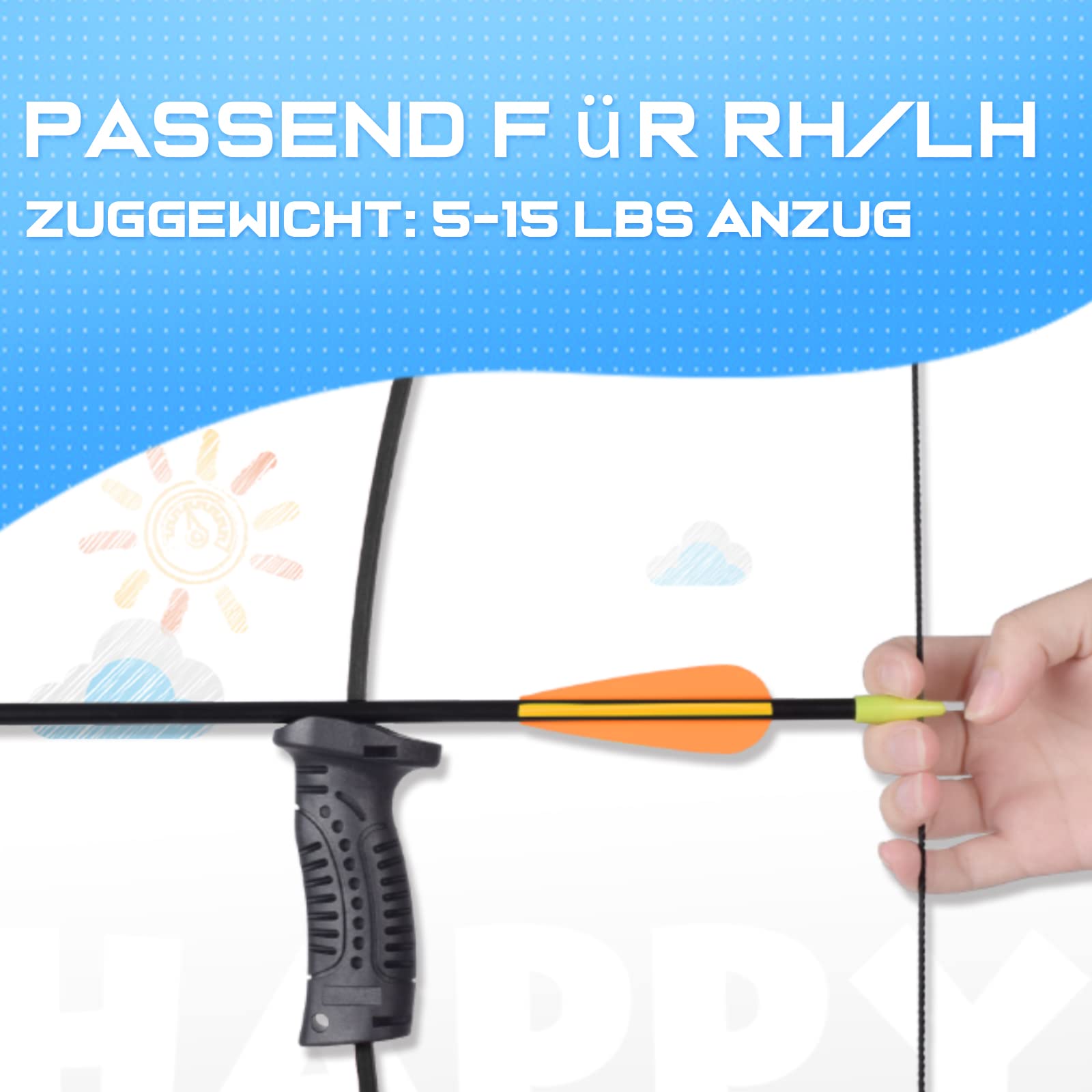 Youth Cycle Archer Group Outdoor and Quiver Children and Youth Archer Starter Youth Group Long Bow Target Training Game