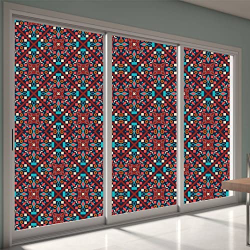 Image of CVANU Window Film Privacy Heat-UV Protection Self-Adhesive Window Glass Film Viny Sheet Multicolor Size(23inch X 60inch) C164