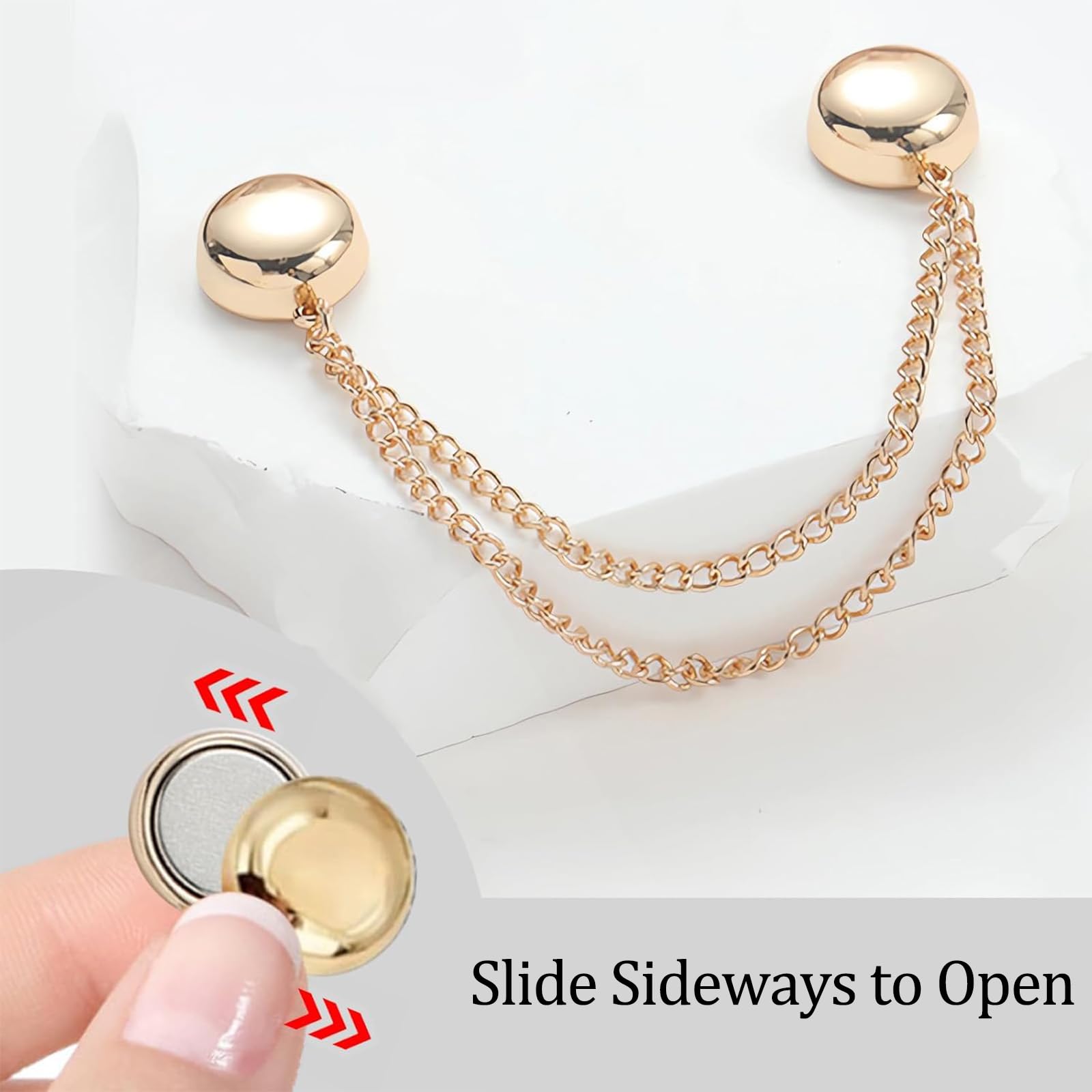 MimanKu Multi-Function Magnetic Clothing Clips, Magnetic Shirt Clips for Women Clothing, T-Shirt Shortening Magnetic Closure for Cinch T-Shirt Hems, Collar, Pants Hems (8 Pack)