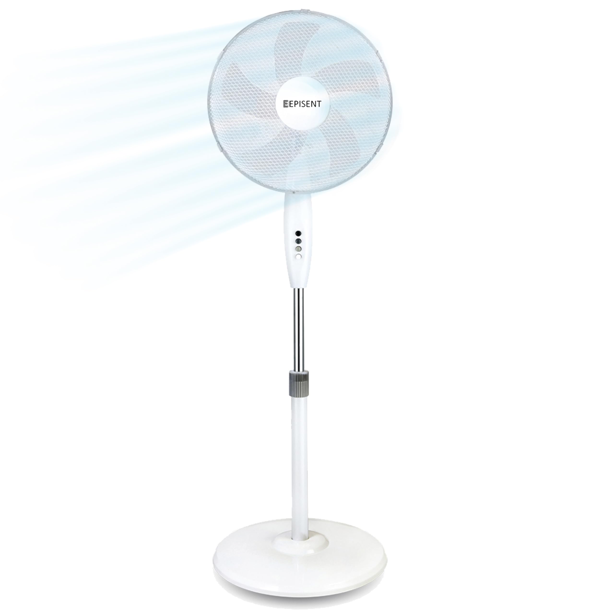EPISENT 16-Inch Pedestal Fan, White