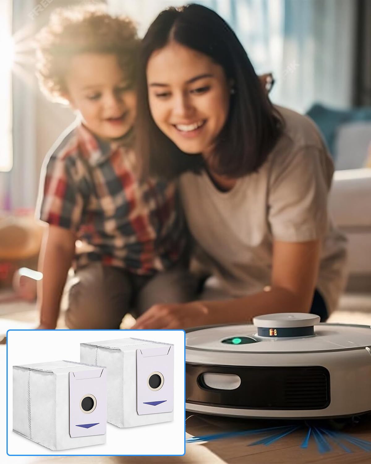 Lot De 12 Sacs à Poussière Pour Ecovacs T30 Pro Omni & T30 Omni - Grande Capacité