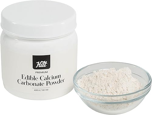 HITT Carbonato de Calcio Premium Polvo Calcio Grado Alimenticio 14oz/400gr