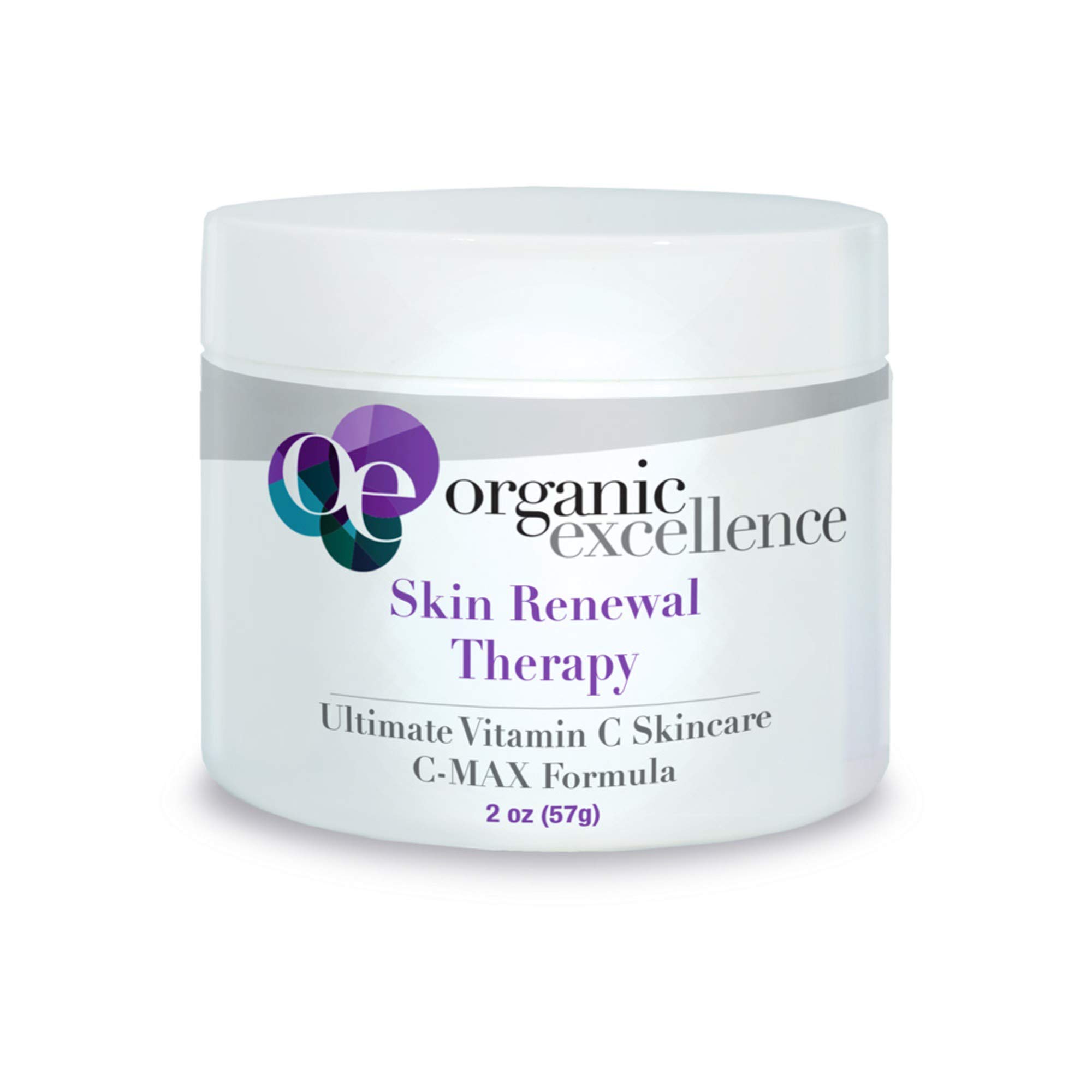 Organic Excellence Skin Renewal Therapy With Vitamin C to Stimulate Collagen Production and Increase Skin Cell Renewal, Face & Neck Moisturizing Cream For Dry or Mature Skin