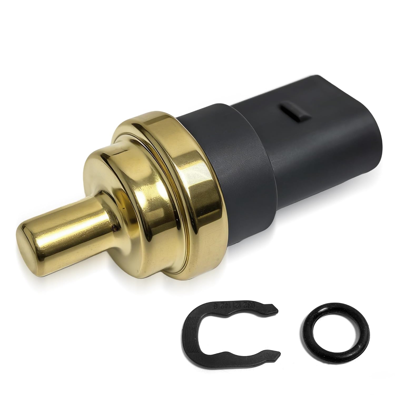06A919501A Coolant Temperature Sensor Engine Switch Sensors with 1 Clamps Compatible with Audi A3 A4 A6 Q7 S5 S6 TT fir for VW Beetle Eos Golf GTI Jetta Passat Touareg 06A919501B 06A919501