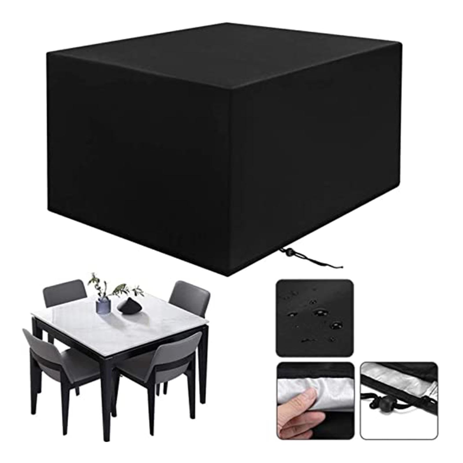 Fundas Para Muebles De Exterior, Impermeable, Tela Oxford 420D, Rectangular, Resistente Al Viento, Anti UV, Cubierta De Mesa De Jardín, 270 X 75 Cm