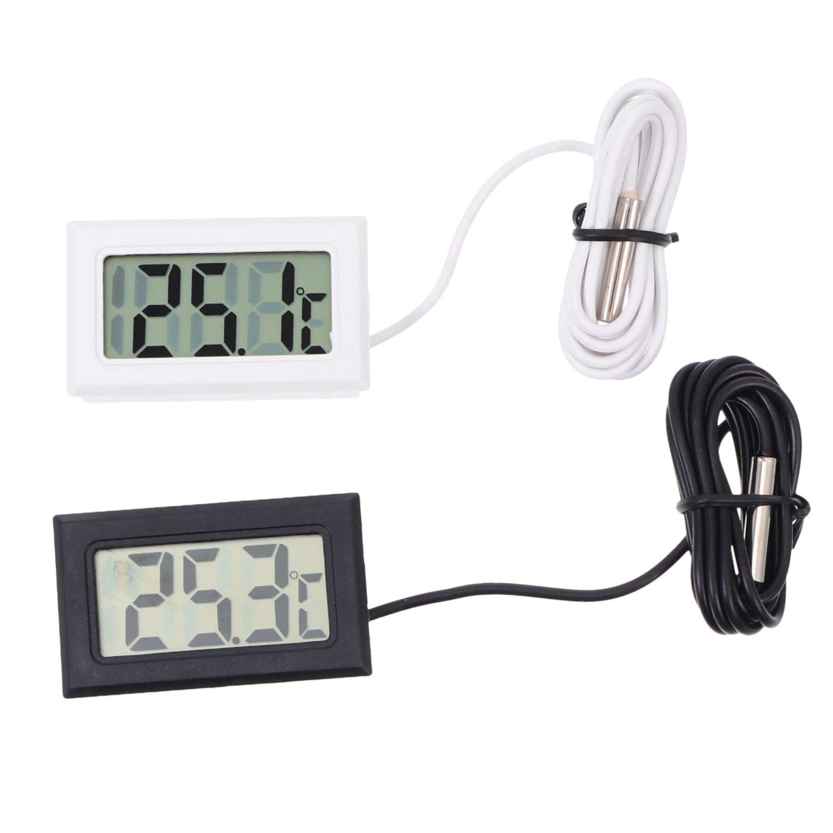 BESPORTBLE 2pcs Digital Refrigerator Thermometer Embedded Temperature Gauge Display for Accurate Readings Refrigerators Freezers Jars and More