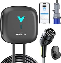 Wallbox 7,4kW Tipo 2, 6-32A, Monofase Colonnina Ricarica Auto Elettrica con App Supporto, con cavo di ricarica Type 2 da 6m, Protezione IP67, per BEV/PHEV