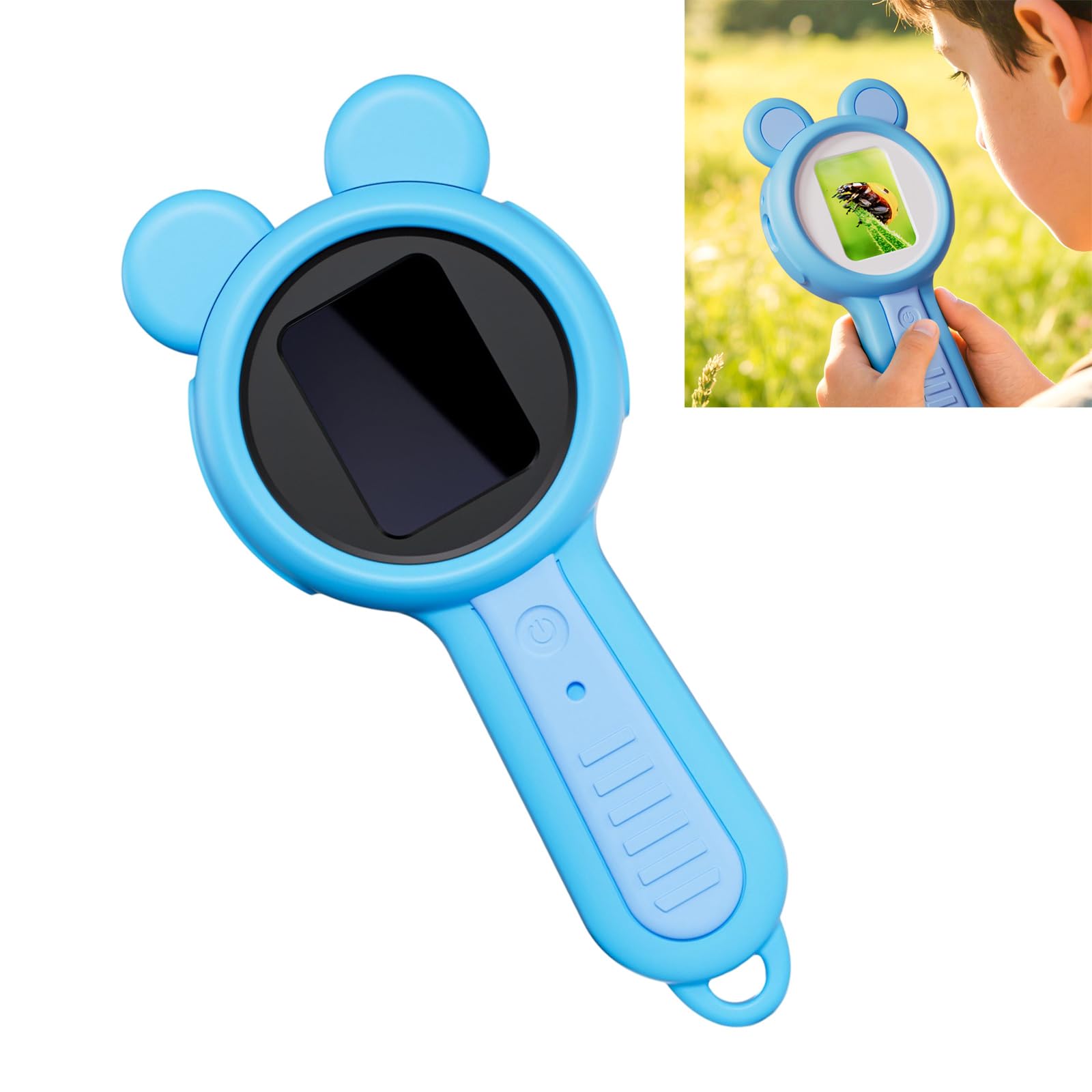 Microscopio digitale con display da 2 pollici e batteria da 500 mAh, perfetto per l'apprendimento scolastico e domestico per bambini trasportabili