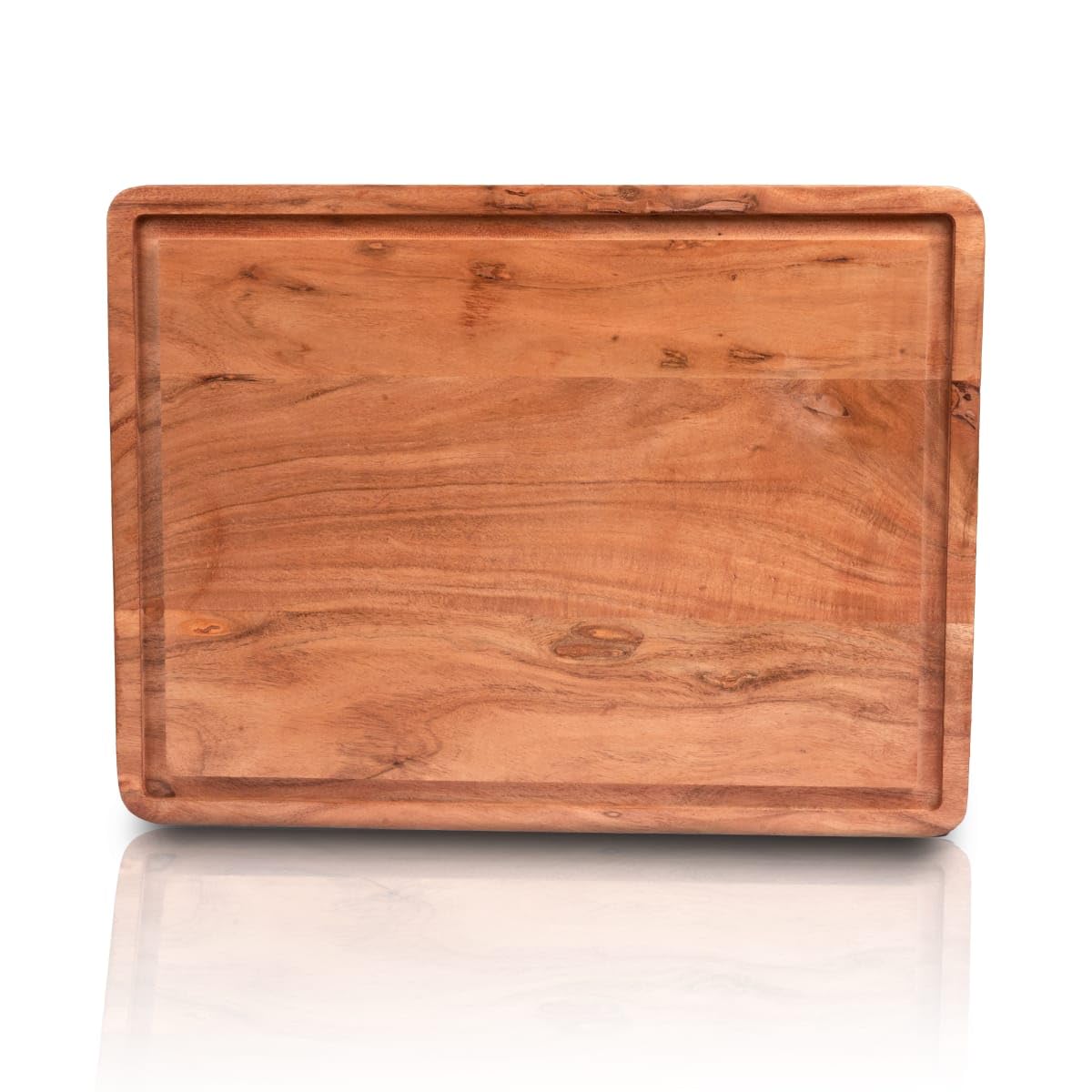 Zestium Acacia Wood Cutting Board – Large, Thick, and Durable Butcher Block for Kitchen, Chopping, and Meal Prep - Premium Wooden Board for Cutting, Slicing, and Serving