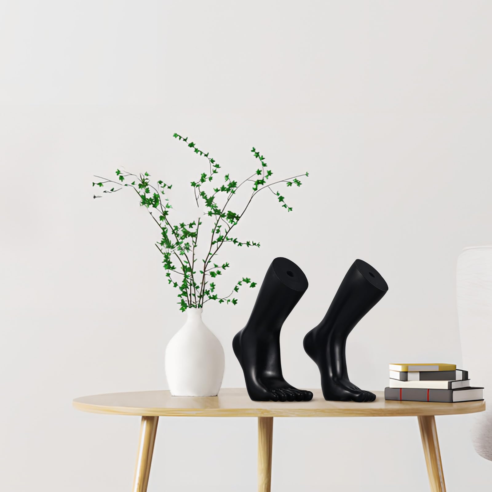 iplusmile 2 Stück Fußmodell Mannequin Sockendisplay: Fußmodell Schaufensterpuppe - Realistische Fußpuppe Für Socken Schuhe Fußkettchen Präsentation Ständer