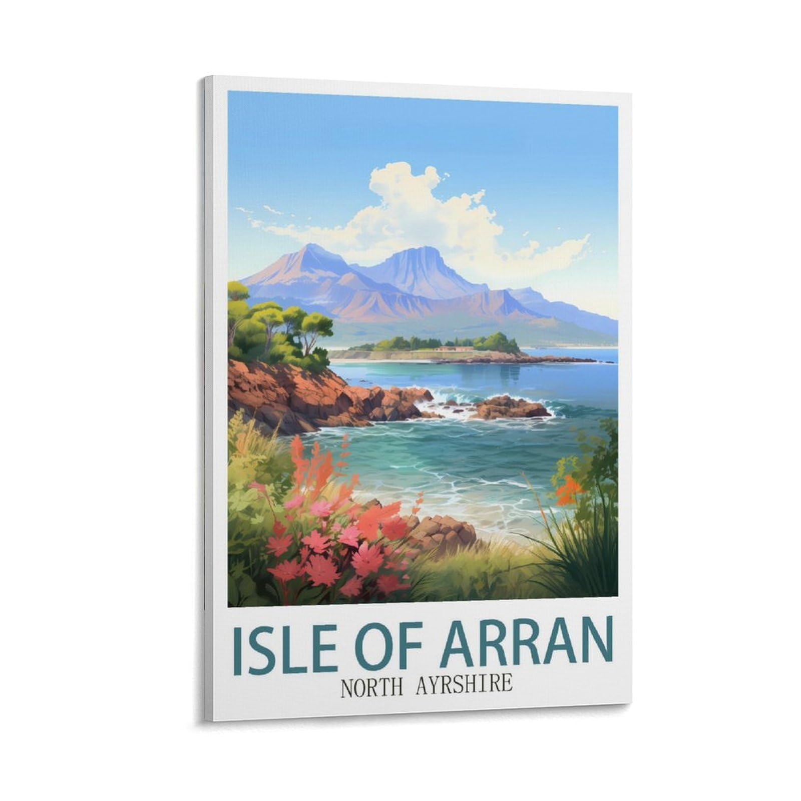 ZBBGGOZ Isle of Arran North Ayrshire Vintage Travel Posters 08x12inch(20x30cm) Canvas Wall Posters And Art Picture Print Modern Family Bedroom Decor
