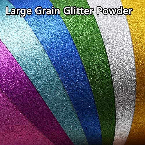 Glitter Cardstock, Double Sided Glitter Cardstock Paper For Crafts, 20 Sheets 10 Colors Glitter Paper For Diy & Art Projects, Sparkly Card Stock Paper For Cricut, Card Making, Scrapbooking, 250 Gsm #TOP2