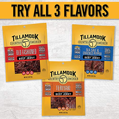 Tillamook Country Smoker Real Hardwood Smoked Beef Jerky, Sea Salt & Cracked Pepper, 2.5 Ounce (Pack of 2) - image 3