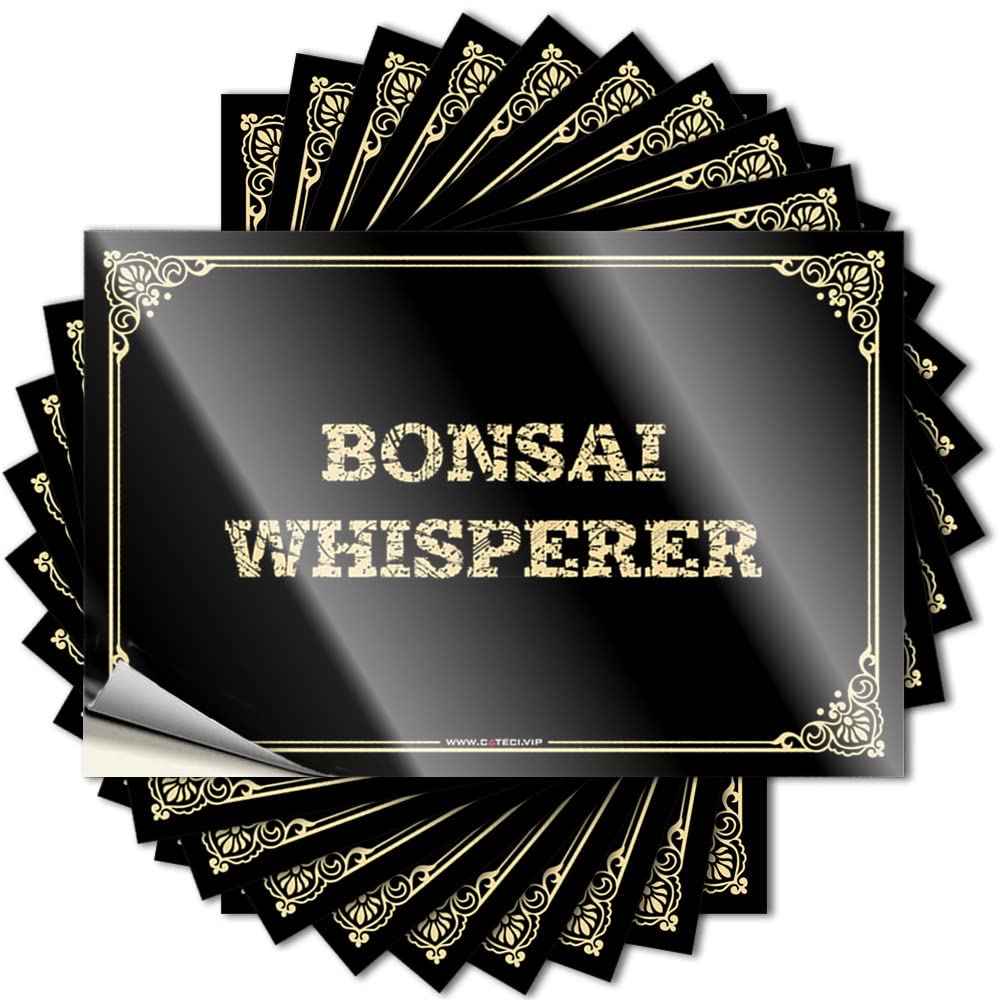 Bumper Room Decorations Aesthetic Waterproof Vinyl Sticker | Bonsai Whisperer Happy Cover for Paw DIY Projects(12X18CM)
