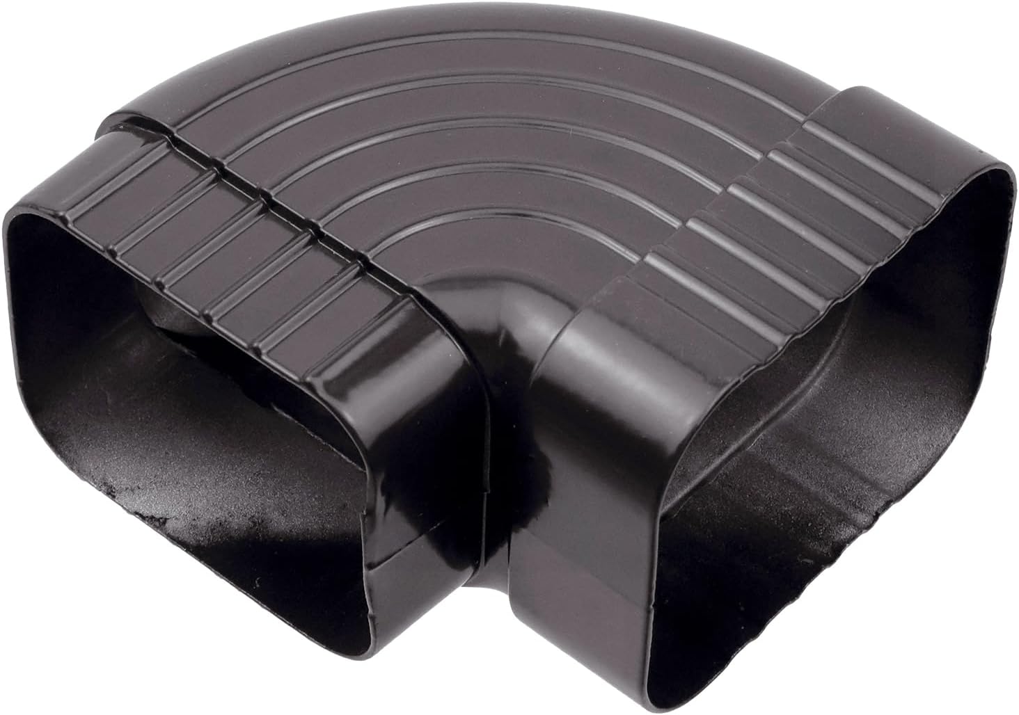 Semetall 1PCS Downspout Gutter Elbows 2x3-90 Degree,Side Elbows-Roofing Gutter Downspout Elbows,Aluminum Alloy,Dark Brown