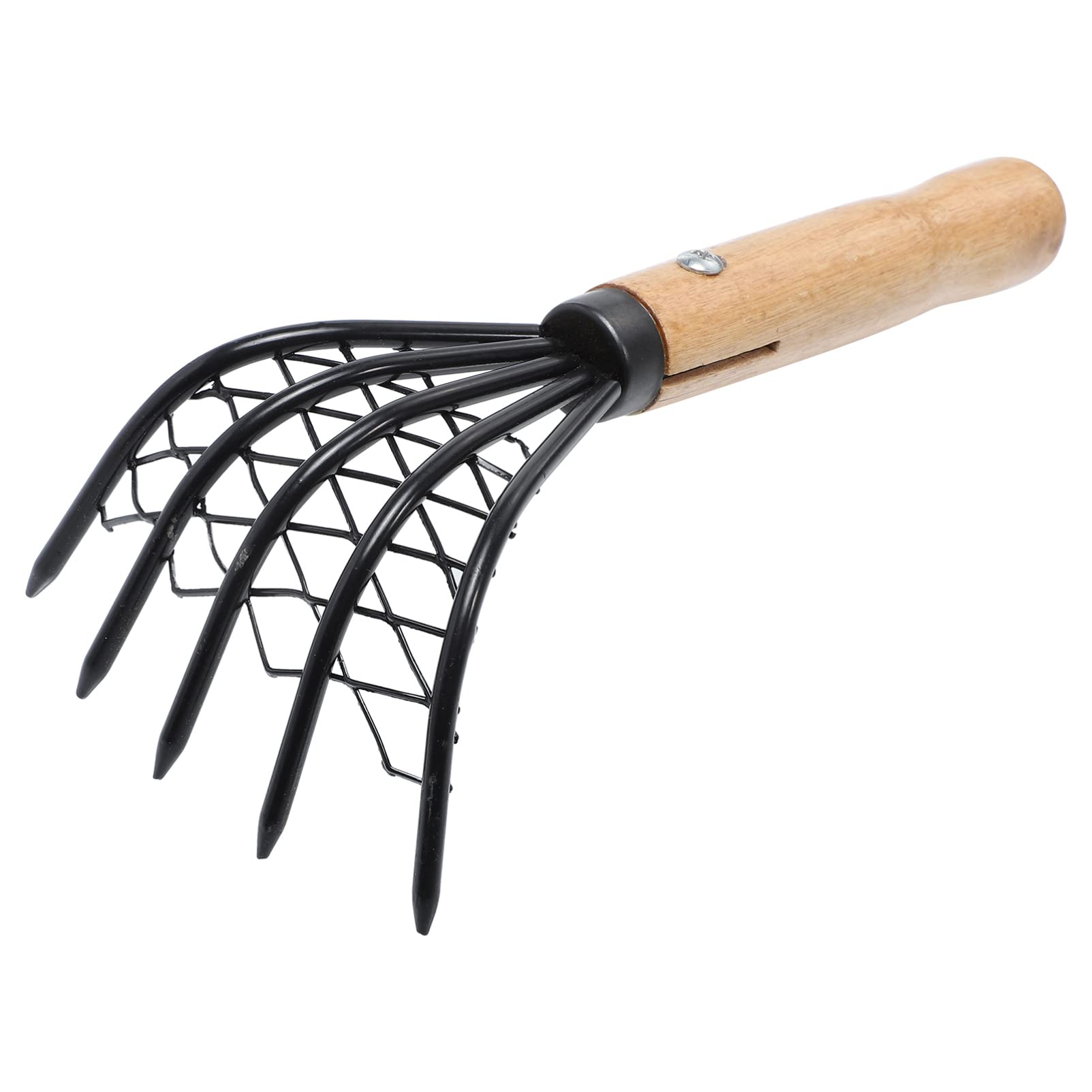 KESOTO Râteau à Main 7 Dents Pour Coquillages - Acier Inoxydable 9 Cm - Outil Pêche à Pied, Jardinage - 9
