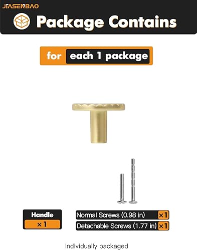 Miniatura 6 de Paquete de 10 pomos dorados cepillados para gabinetes, tiradores planos de latón para cajones de cocina, armario de baño, vestidor, manijas de