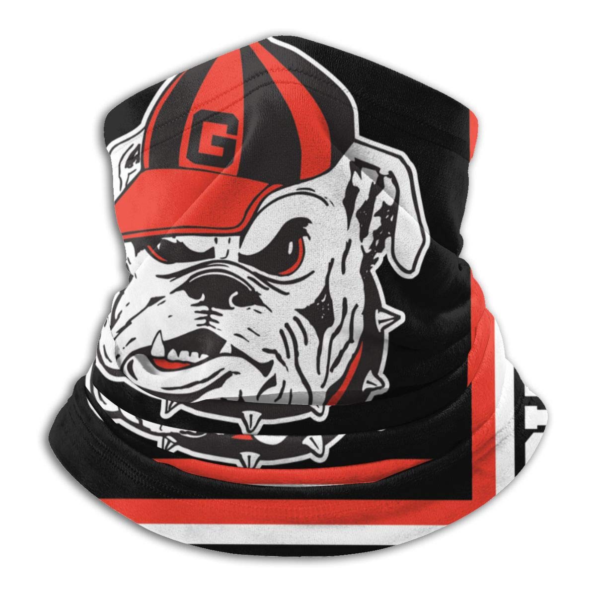 Unisex Georgia Bulldogs Neck Warmer Soft Neck Gaiter Windproof Bandanas Thermal Ear Face Mask For Men Women