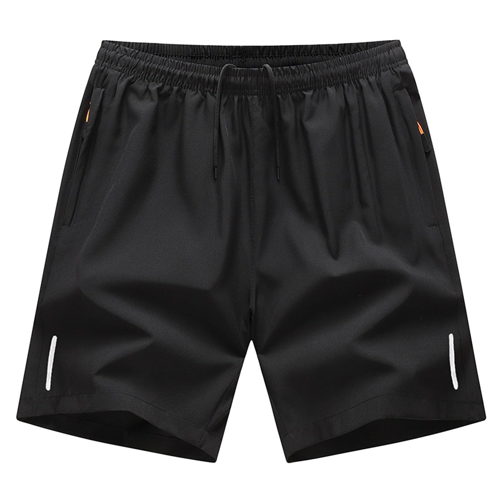Mens Athletic Running Shorts Quick Dry Workout Shorts Big Tall Men Summer Training Sports Gym Pants Zipper Pocket