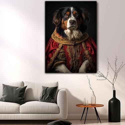 Miniatura 868 de Thuan Chow Chow Retrato de mascota con disfraz real de perro en un disfraz retrato de perro con vestimenta Retrato medieval de mascota retrato