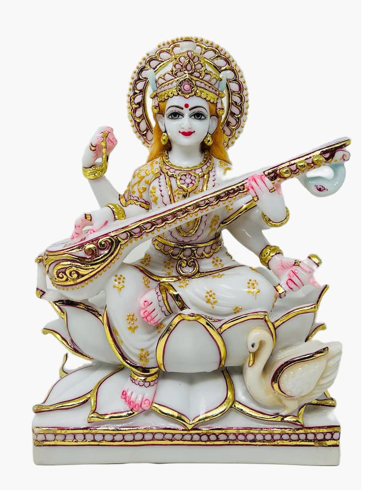 Divine Gifts Store Divine Gifts Saraswati Idol, 12 Inch, 1 Pieces - Image 1