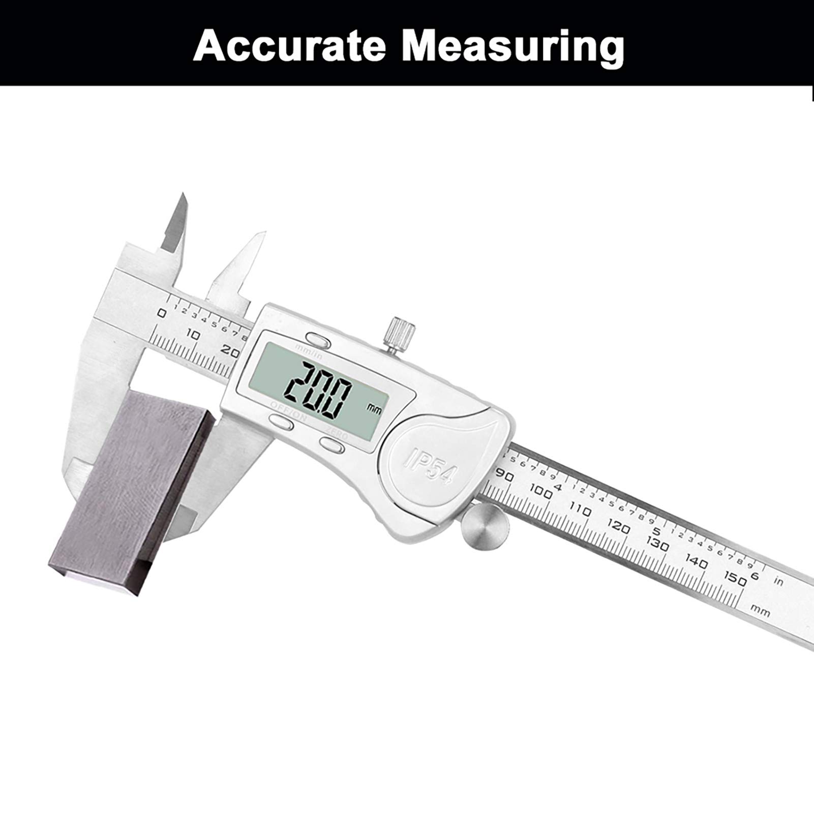 VEVOR Digital Caliper, 0-6" Calipers Measuring Tool, Electronic Micrometer Caliper With Large - View #10