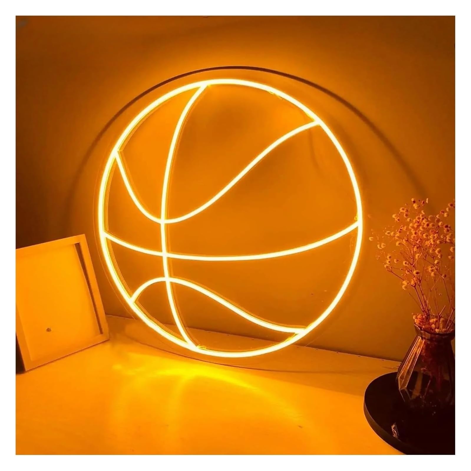 Insegna al neon da basket, design dimmerabile, decorazione parete
