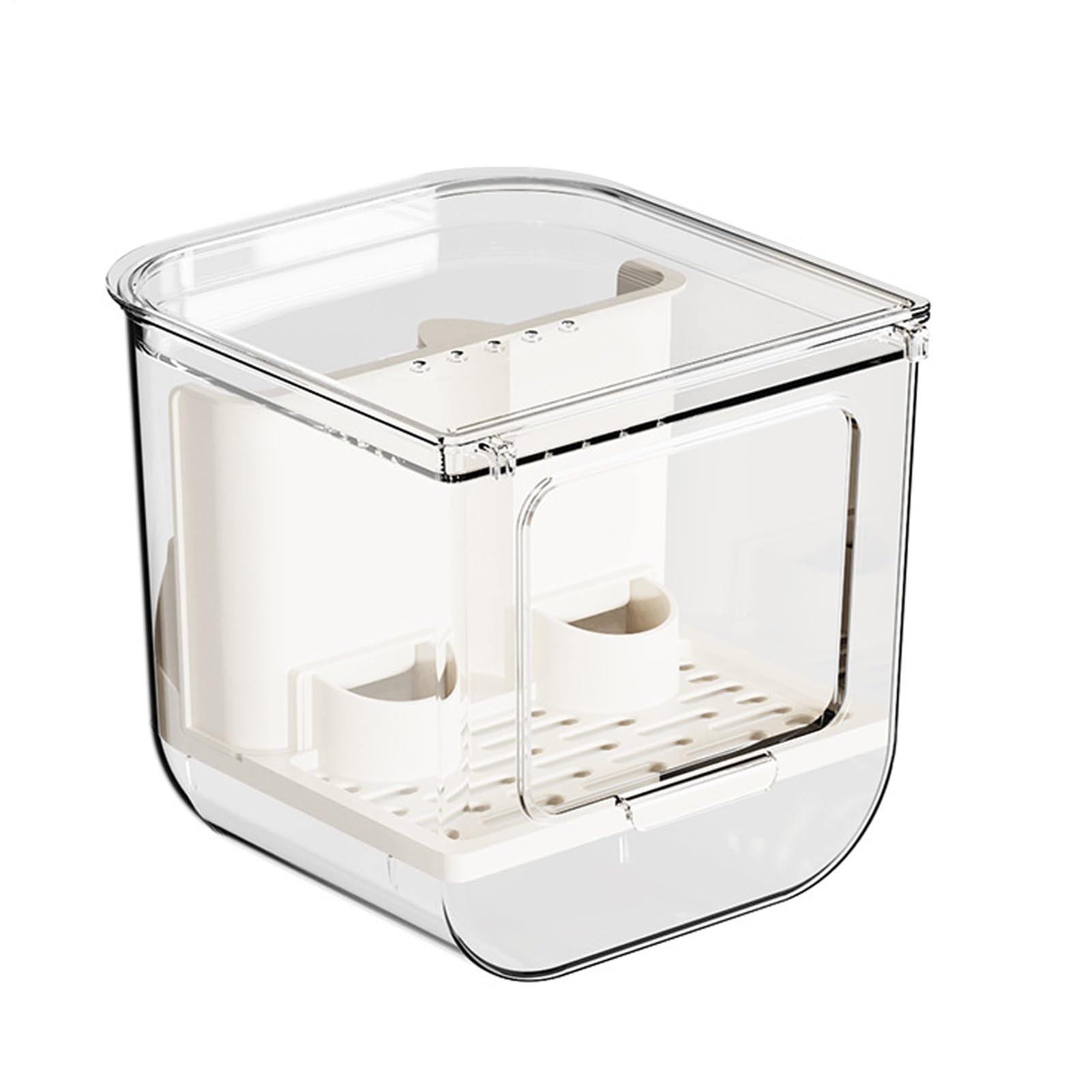Distributeur de nourriture pour oiseaux en acrylique épais PC+PP