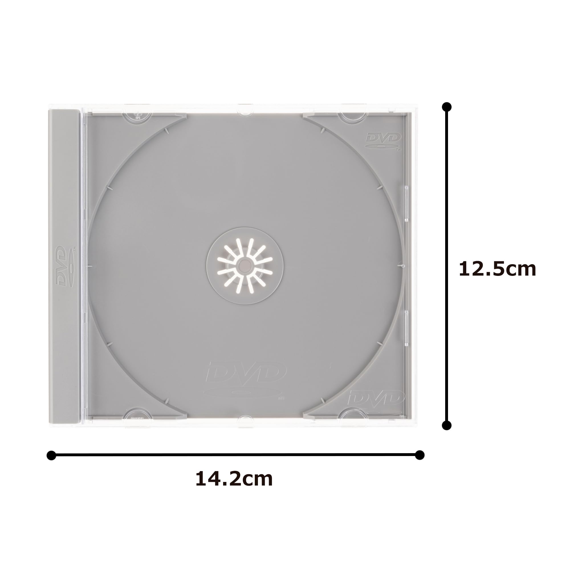 Amazon | 【日本製】 DVDジュエルケース 1枚収納 グレー 【2個セット