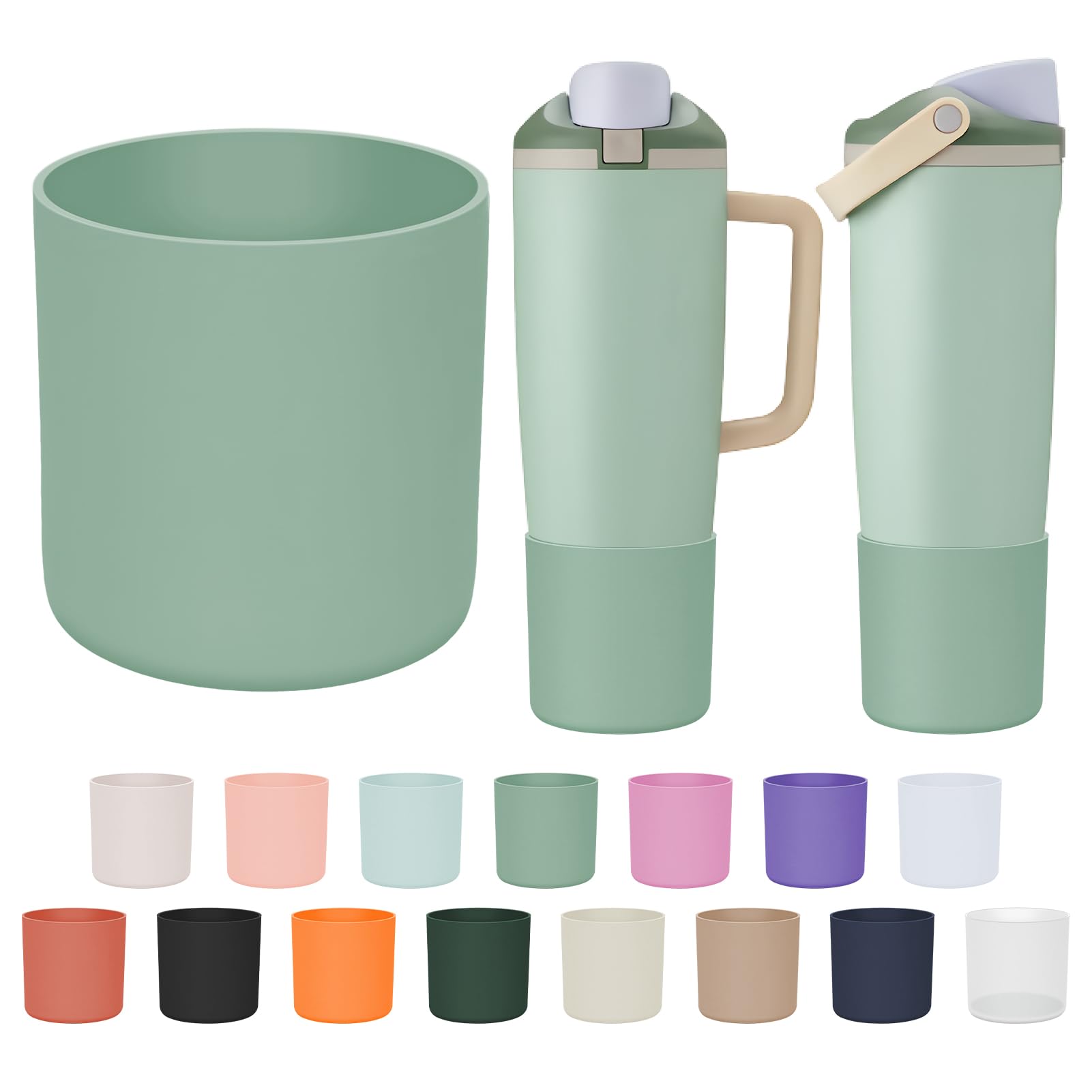 Silicone Higher Boot Compatible with Owala 30oz & 40oz FreeSip Sway Bottles & Tumblers, Large Protection Anti-Slip Bottom Cover Sleeve for Freesip Sway Tumbler and Bottle โ image 1