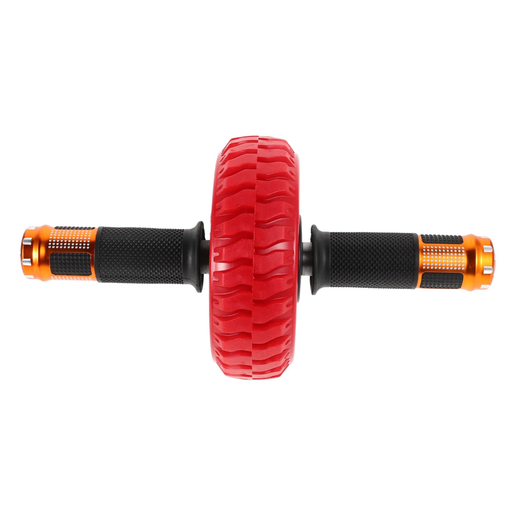 Cabilock Ruota Addominale Fitness Portatile Rosso con Manici Antiscivolo per Allenamento Core Completo Attrezzo Piccolo per Casa e Ufficio Strumento Multi-funzione per Esercizi Addominali