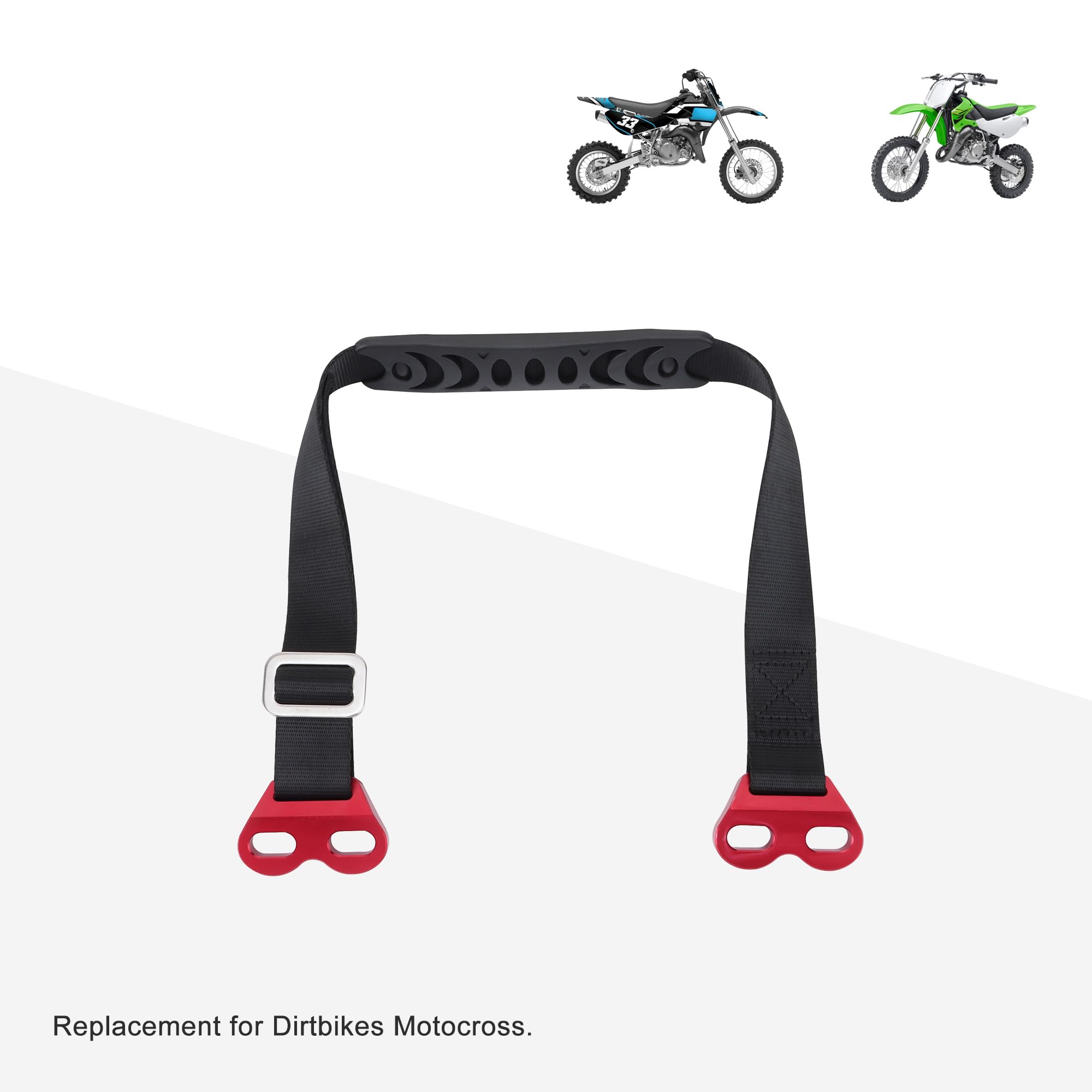 GOOFIT Correa de Rescate Ajustable Delantera Tirar Sling Cinturón Accesorios de Seguridad Reemplazo Universal para Motos de Dirt Motocross Suzuki, Rojo