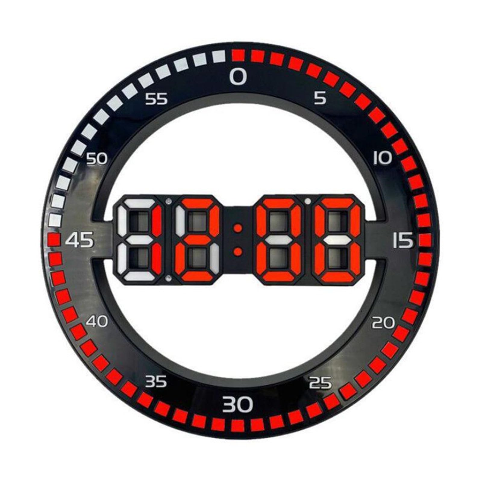carotoe LED Electronic Clock with Quiet Operations Second Counter Automatic Brightness Multifunctional Home Decors Jump Second Clock with Countdown Feature