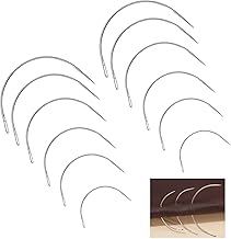 Pack of 12 Curved Sewing Needles, Saddle Needles, Round Needles, Thin Leather Needles, Curved Sewing, Needles, Sewing Needles Set, Upholstery Needles, Hand Embroidery Needles, Leather Darning Needles,