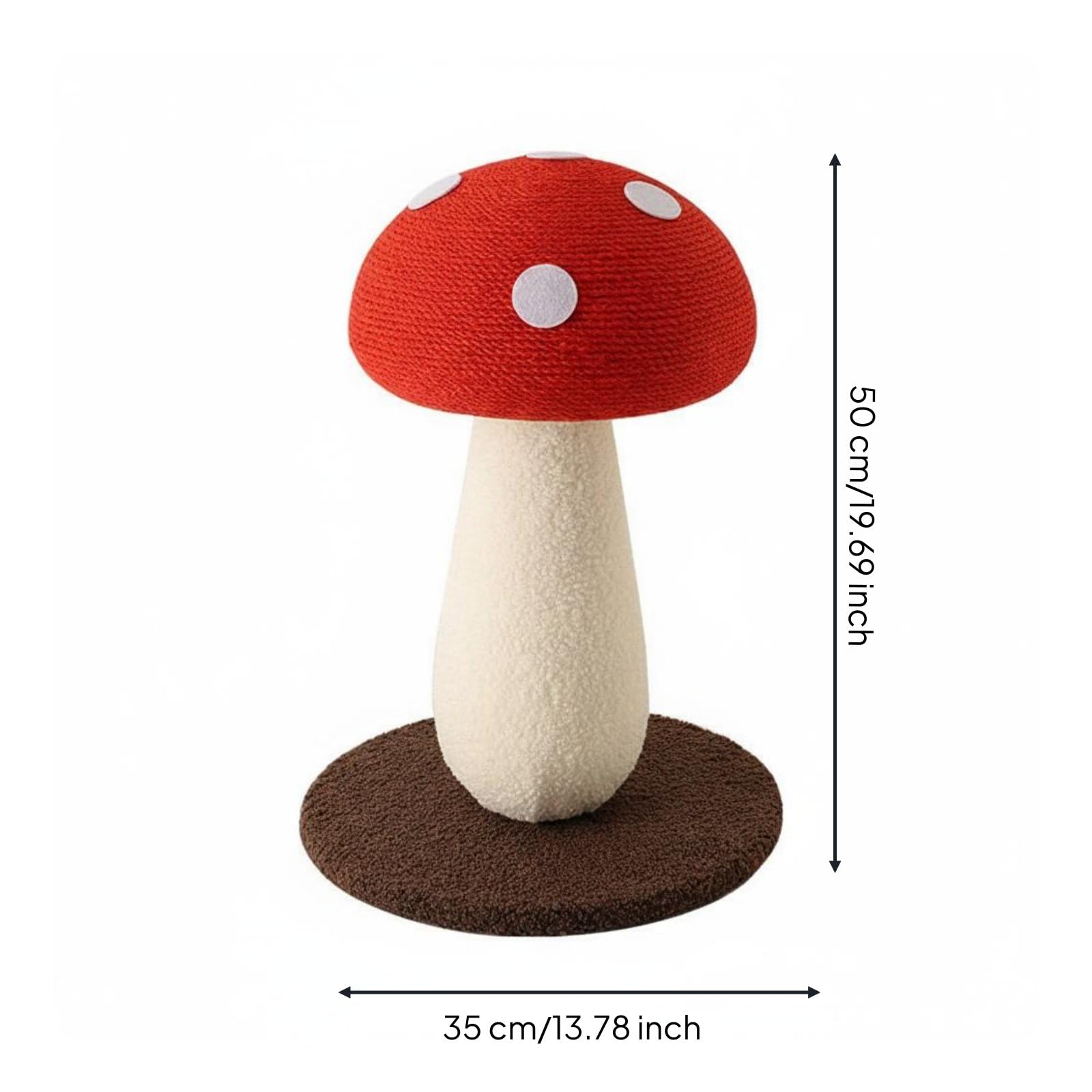 Tiragraffi per Gatti Tiragraffi Colonna Albero Gatto Colonna Graffi Materiale Sisal con Base Rotonda Stabile E Pallina, Ombrello Rosso Taglia Grande Modello Rivestito in Tessuto