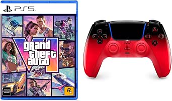 Bundle GTA VI PlayStation 5 + Controle sem fio PlayStation DualSense™ Techno Red