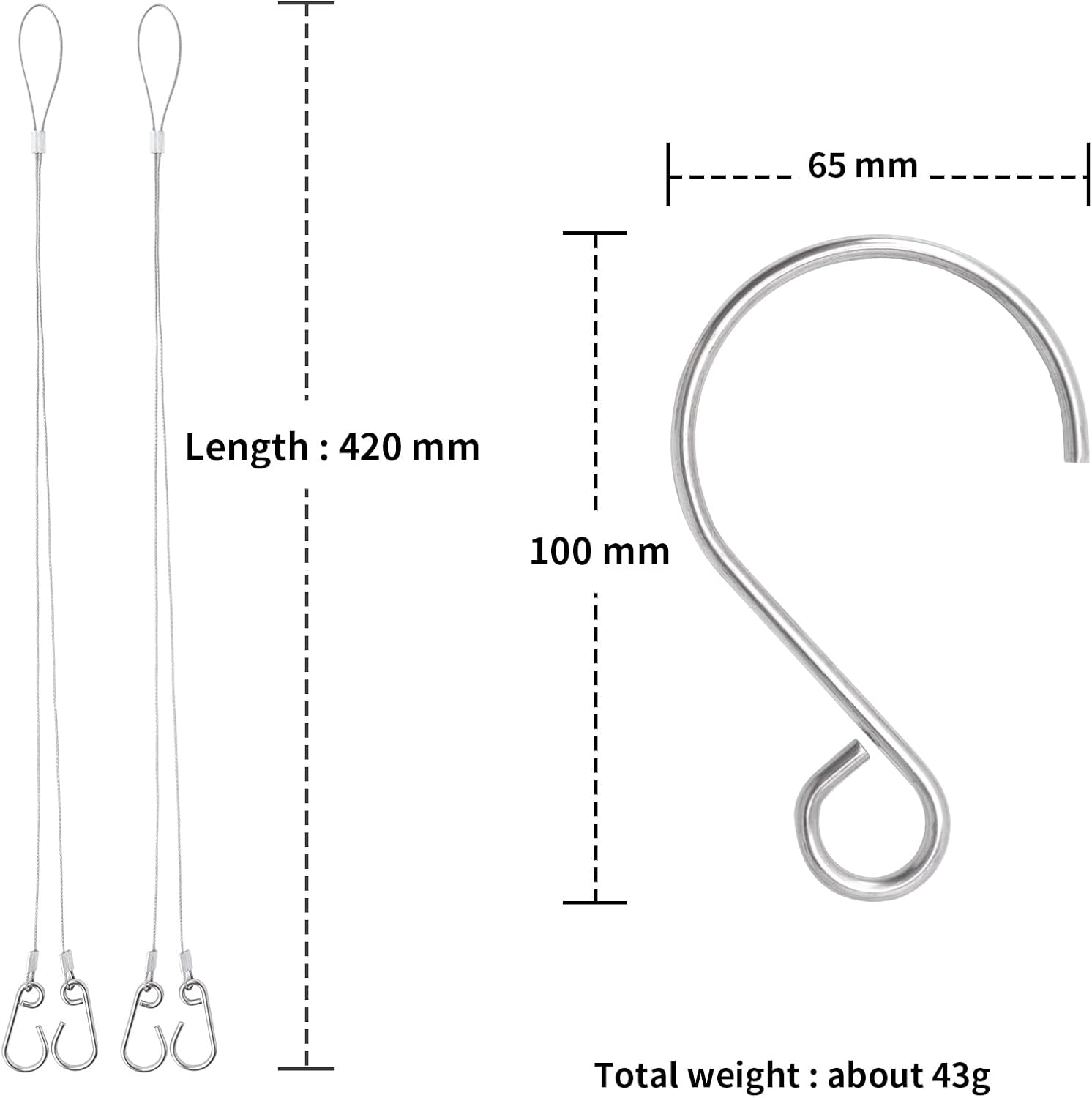 Stainless Steel Titanium Grill Hanging Chain 9004O image 2