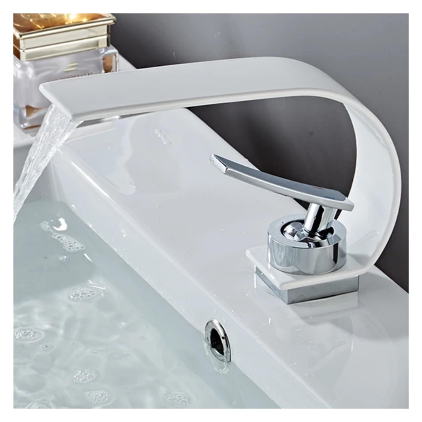 Robinet de lavabo cascade eau chaude et froide pour vasque top - 6
